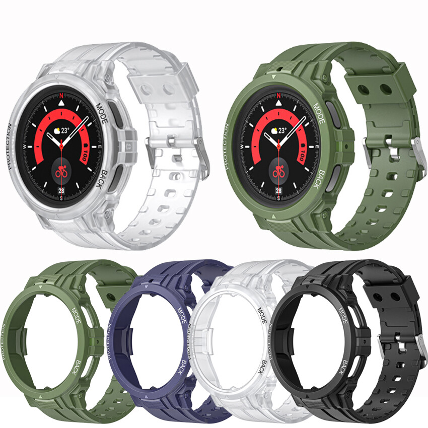 Silicone Band Strap For Samsung Galaxy Watch 5Pro 45mm TPU Bracelet Replacement