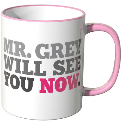 WANDKINGS Tasse, Spruch: ''Mr. Grey will see you now'' shades 