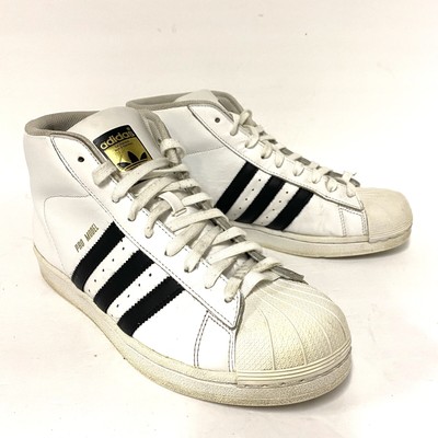adidas pro model black white stripes