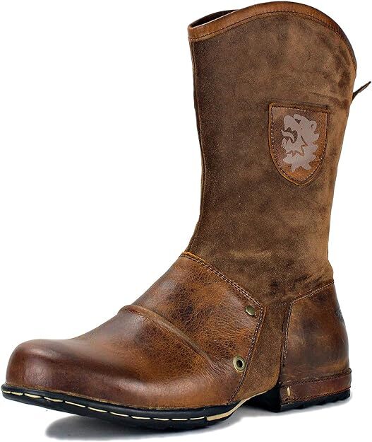 OSSTONE Moto Boots for Men Fashion Zipper-up Leather Western  display picture 1
