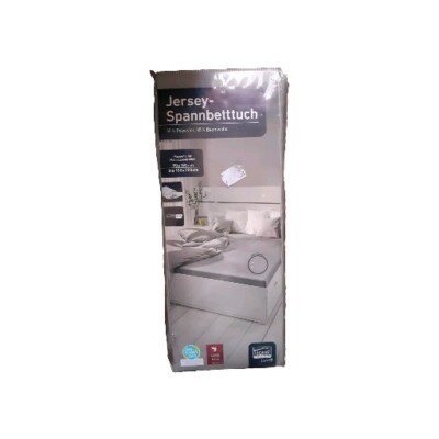 Home Ideas Spannbetttuch Laken Jersey 90x190cm bis 100x200cm grau gestreift