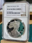 2006 W  1oz American Silver Eagle PROOF Coin with COA  NGC PF70 ULTRA CAMEO (4)