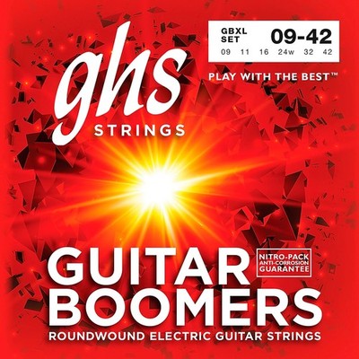 GHS GBXL Boomers Extra Light Nickel Electric Guitar Strings, 9-42