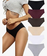 Womens Underwear Cotton Hipster Panties Breathable 6 Pack Size Large