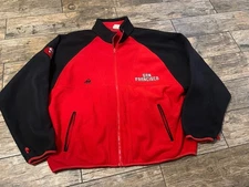 Vintage fleece Apex one San Francisco 49ers zip up jacket size XXL Sherpa Red