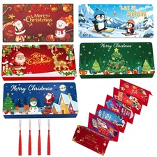 5Pcs Cash Surprise Envelope Xmas With 10 Slots,2026 ChristmasMoney Holders fo...