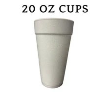 WinCup Foam Drink Cups, White 20OZ.