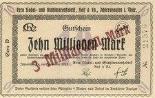 Ichtershausen Reif & Co 3 Milliarden Mark 1923 Kfr. Serie D