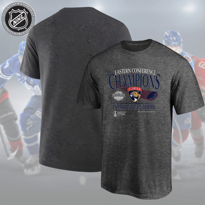 FASTSHIP! Florida Panthers 2025 Eastern Champs Dark Heather Fans Gift