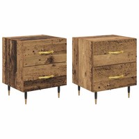 Nachttisch Aus Altholz 40 X 35 X 47,5 Cm Holzwerkstoff 2Er Set