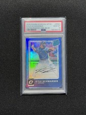 2016 Panini Donruss Optic Kyle Schwarber Rated Rookies Auto Blue/75 PSA 10
