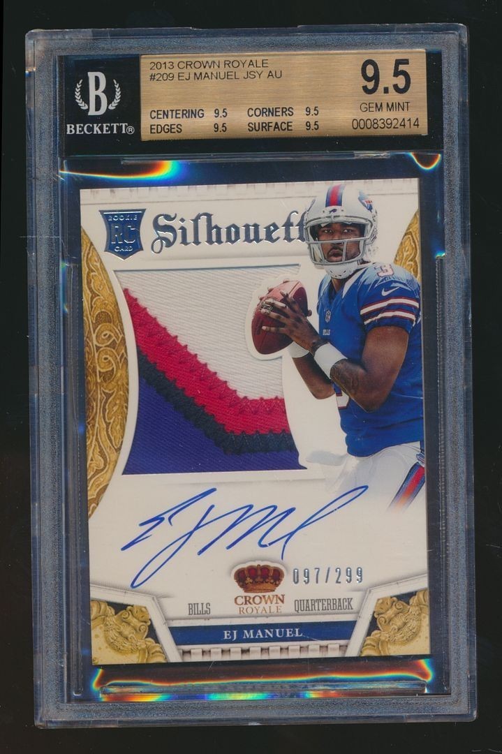 EJ Manuel Panini Crown Royale #209 Jersey Autograph