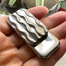 3D Wavy Line EDC Fidget Slider Titanium Alloy Magnetic Push Haptic Slider
