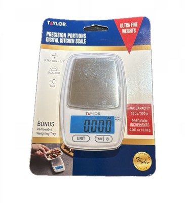 Taylor Precision Portions Digital Kitchen Scale Ultra Thine Display Precision