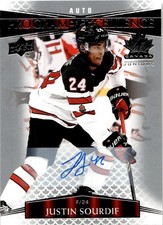 2022-23 Upper Deck Team Canada Juniors Justin Sourdif Auto #110