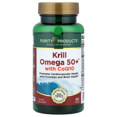 Krill Omega 50+  with  CoQ10, 60 Softgels