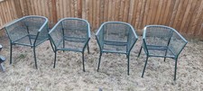 4 x SEGERÖN Chair with armrests, outdoor, dark green
