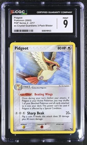 CGC 9 MINT Pidgeot 2005 POP Series 2 2/17 Holo Pokemon Card