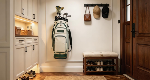 Golf Bag Storage, Golf Bag Organizer for Garage Wall Mount Golf Bag Holder Rack - Picture 3 of 12