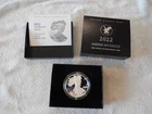 2022 W American Eagle One Ounce Silver Uncirculated Burnished Coin BOX COA 22EG