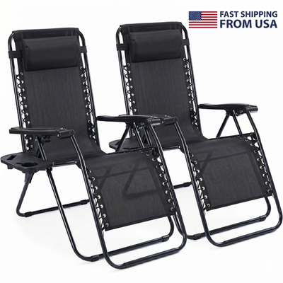 #ad #ad Set of 2 Zero Gravity Recliner Chair Outdoor Lounge Folding Reclining Patio Lawn $102.99