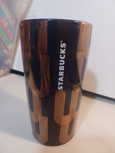 2020 Starbucks Gold Siren Mermaid Double Wall Ceramic Travel Mug w/Lid 12oz - Picture 3 of 15