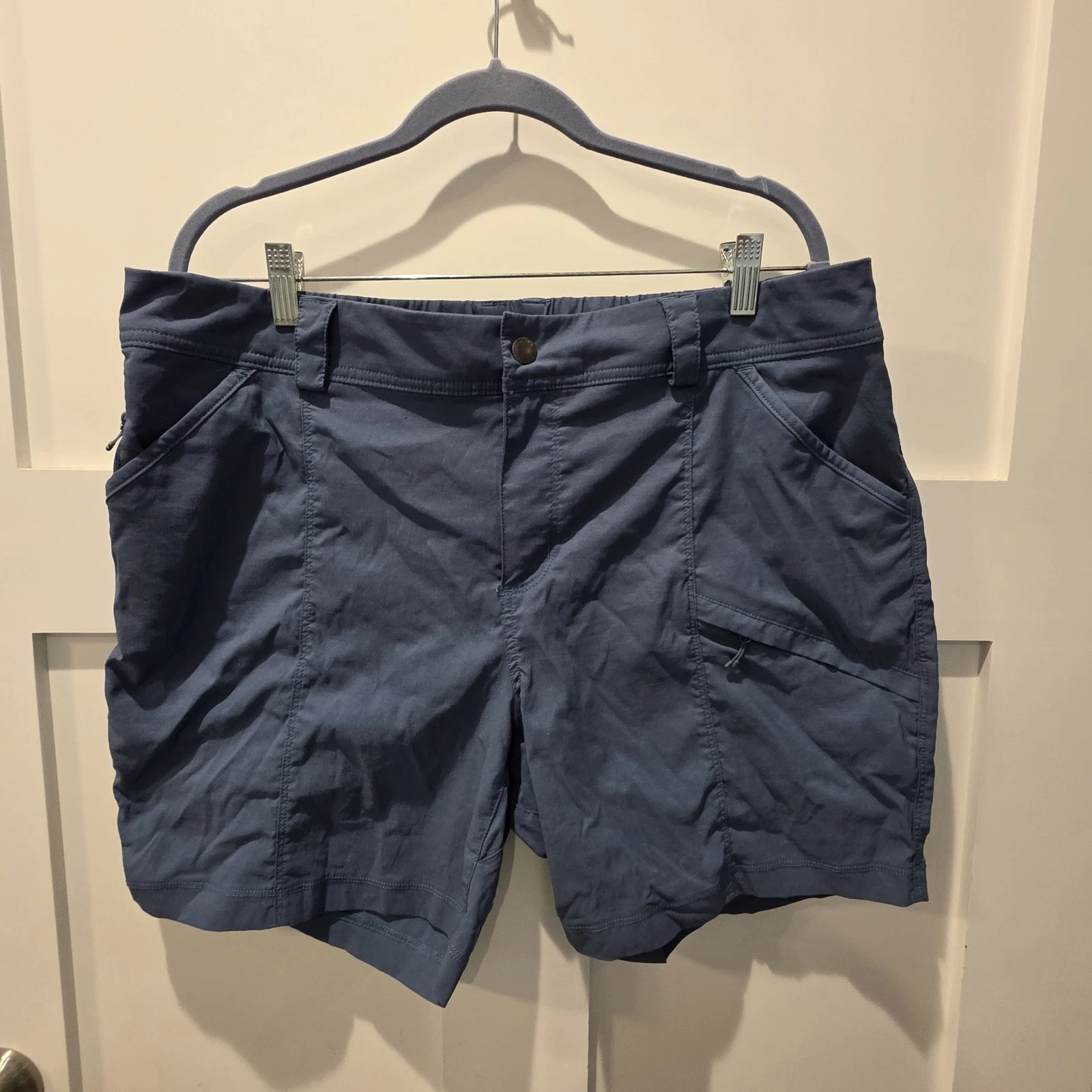 Women’s Duluth Trading Dry On The Fly 7” Shorts Size 18 Blue Stretch Hiking