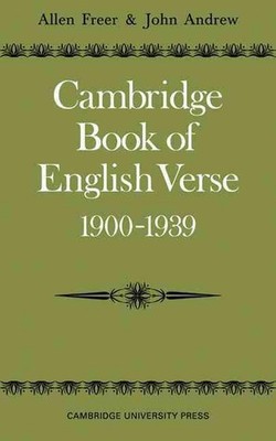 Cambridge Book of English Verse 19001939 by Allen Freer (English) Paperback Book