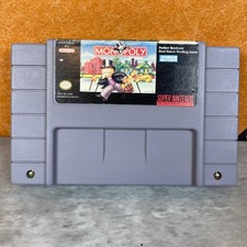 Monopoly Super Nintendo SNES Video Game Cartridge SNS-ML-USA Parker Brothers