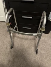 Drive Medical Folding Walker with Wheels – Model HX5 9JP – 350 lbs Capacity