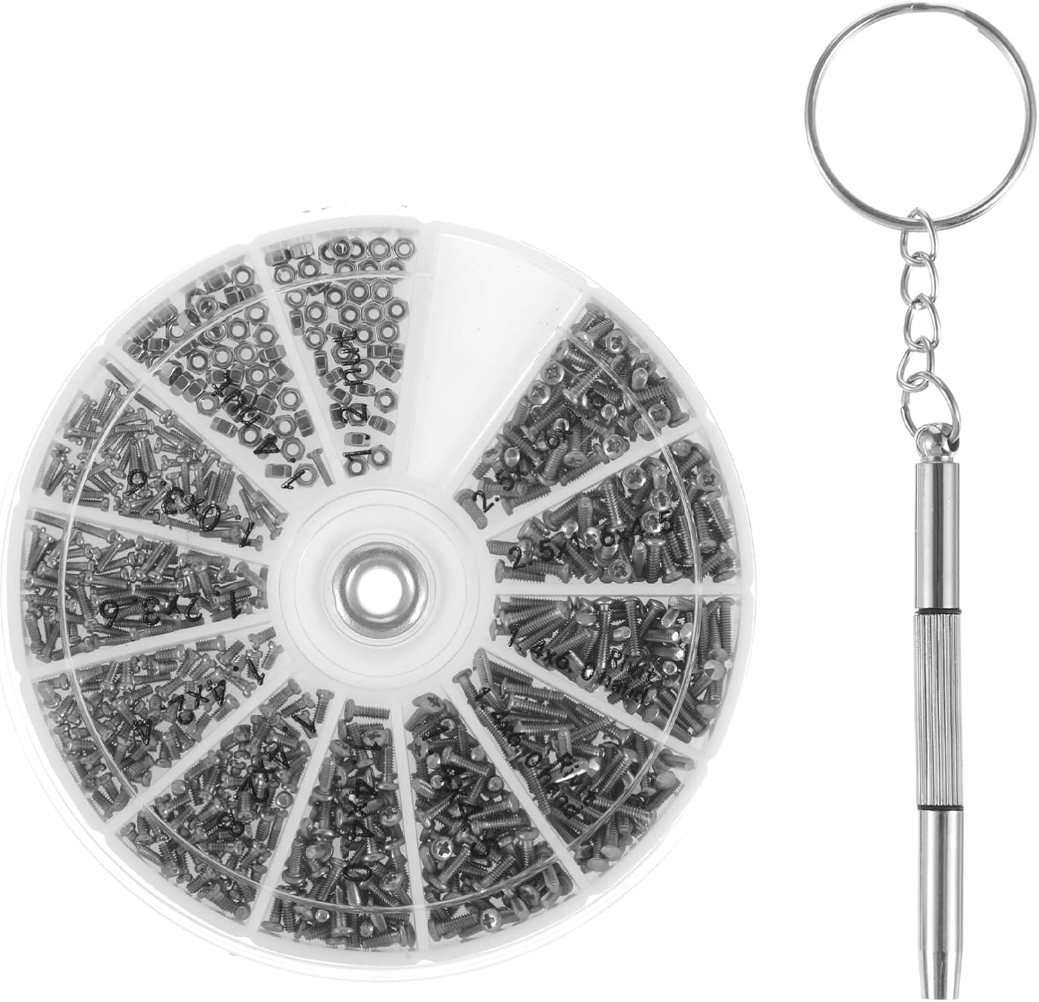 600 Pcs Eyeglass Repair Kit with Screws Tiny Sunglasses Screws, Stainless Steel