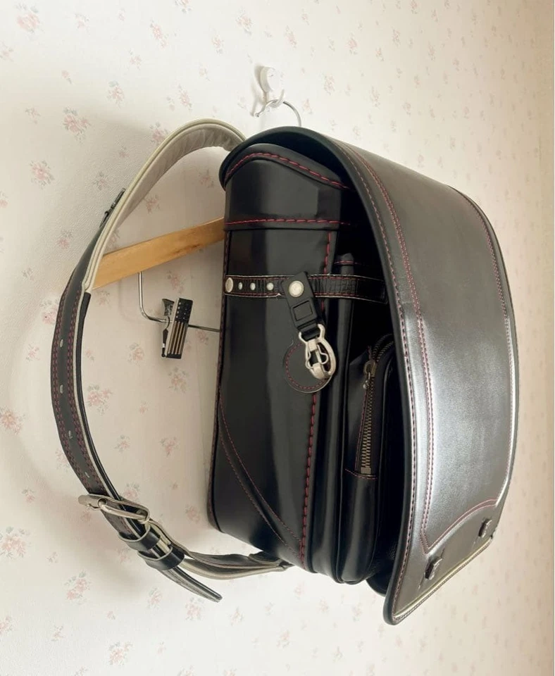 Japanese Randoseru Red-stitched school backpack Used - Image 2 of 4