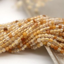 2mm Natural Golden Hematoid Quartz Golden Healer Quartz Smooth Round Beads