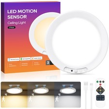 Rechargeable Motion Sensor Ceiling Light, 8000mAh 1 Pack, 3 Color Lights