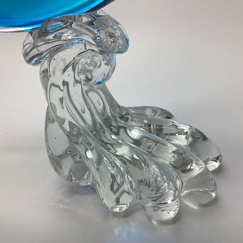 Murano Style Art Glass Blue & Clear Marlin Sculpture 32cm x 29cm (3A) MO#8766 - Picture 7 of 9