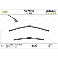 Wischblatt Valeo 577958 Silencio Flat Blade Set FüR CitroëN Fiat Opel Peugeot