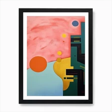 Pop Colour Abstract Painting 4 Art  Framed Wall Art Poster Canvas Print Picture