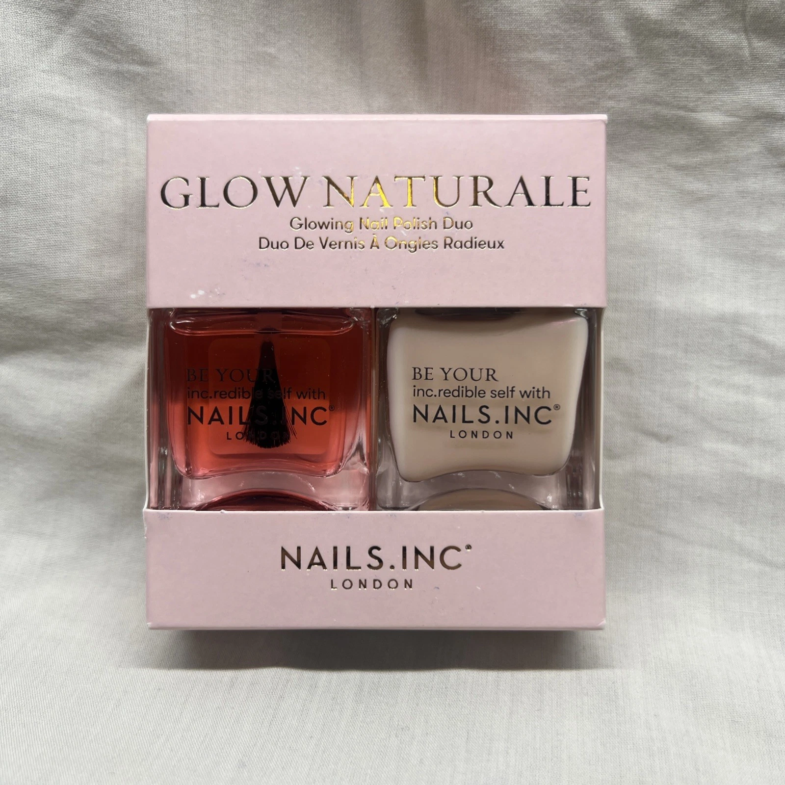 Nails Inc Nail Polish Duo Set - Glow Naturale (2 x 14ml) - set 1