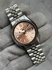 Seiko 5 Automatic Mens Vintage Wrist Watch Day Date Stainless Steel Japan