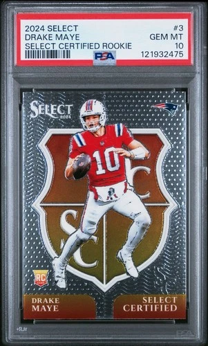 2024 Panini Select - Select Certified Rookies Drake Maye #3 (RC)