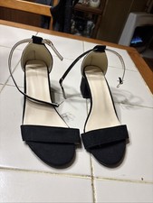 Black Summer Sandals With Small Heel 