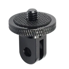 Aluminum 1/4-inch camera mount tripod adapter compatible with GoPro Hero