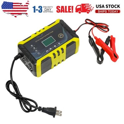 Car Battery Charger Heavy Duty 12V/24V Smart Automatic Intelligent Pulse Repair