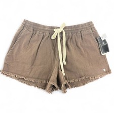 NWT Volcom Strutin Stone Cotton Twill Shorts With Pockets Slate Brown Size S