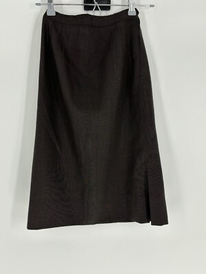 Workers of American Vintage Brown A-Line Midi Skirt Women's Size