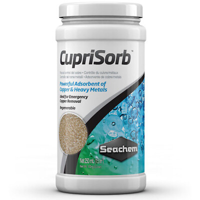Seachem CupriSorb 250 mL Copper & Heavy Metals Filter Resin Rapid Copper Removal