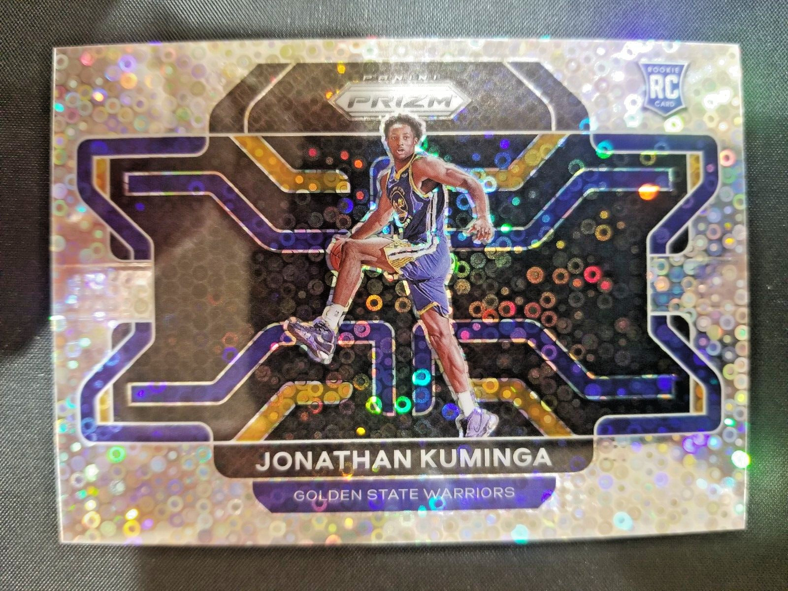 2021/2022 JONATHAN KUMINGA PRIZM (DISCO) ROOKIE CARD #307 G. S. WARRIORS