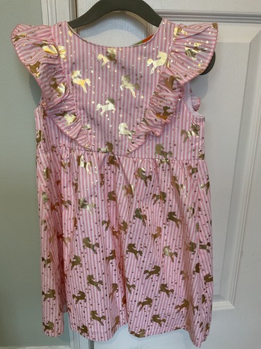 4T Lot Of 4 Dresses Spring/Summer + 1 Minnie zip up hoodie - Picture 5 of 18