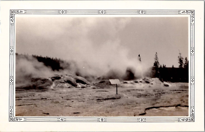 #ad Grotto Geyser Yellowstone National Park Snapshot 1940s Vintage Photograph $4.99