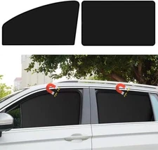 Car Side Window Sun Shades, Window Sunshades Privacy Curtains, (Front&Back 4pcs)